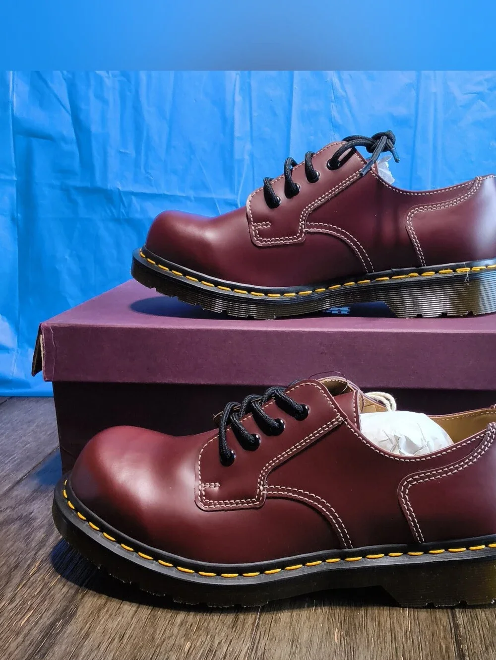 COMME des GARCONS HOMME DEUX x Dr. Martens Cherry Red Derby Shoes Mens 10 Wom 11